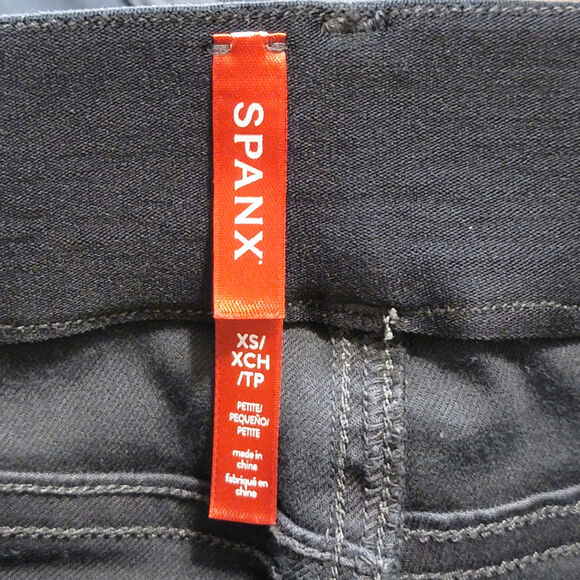Spanx Cargo Stretch Twill Ankle Mid Rise Slim Fitting Black Skinny Pant Size XS - Picture 13 of 16